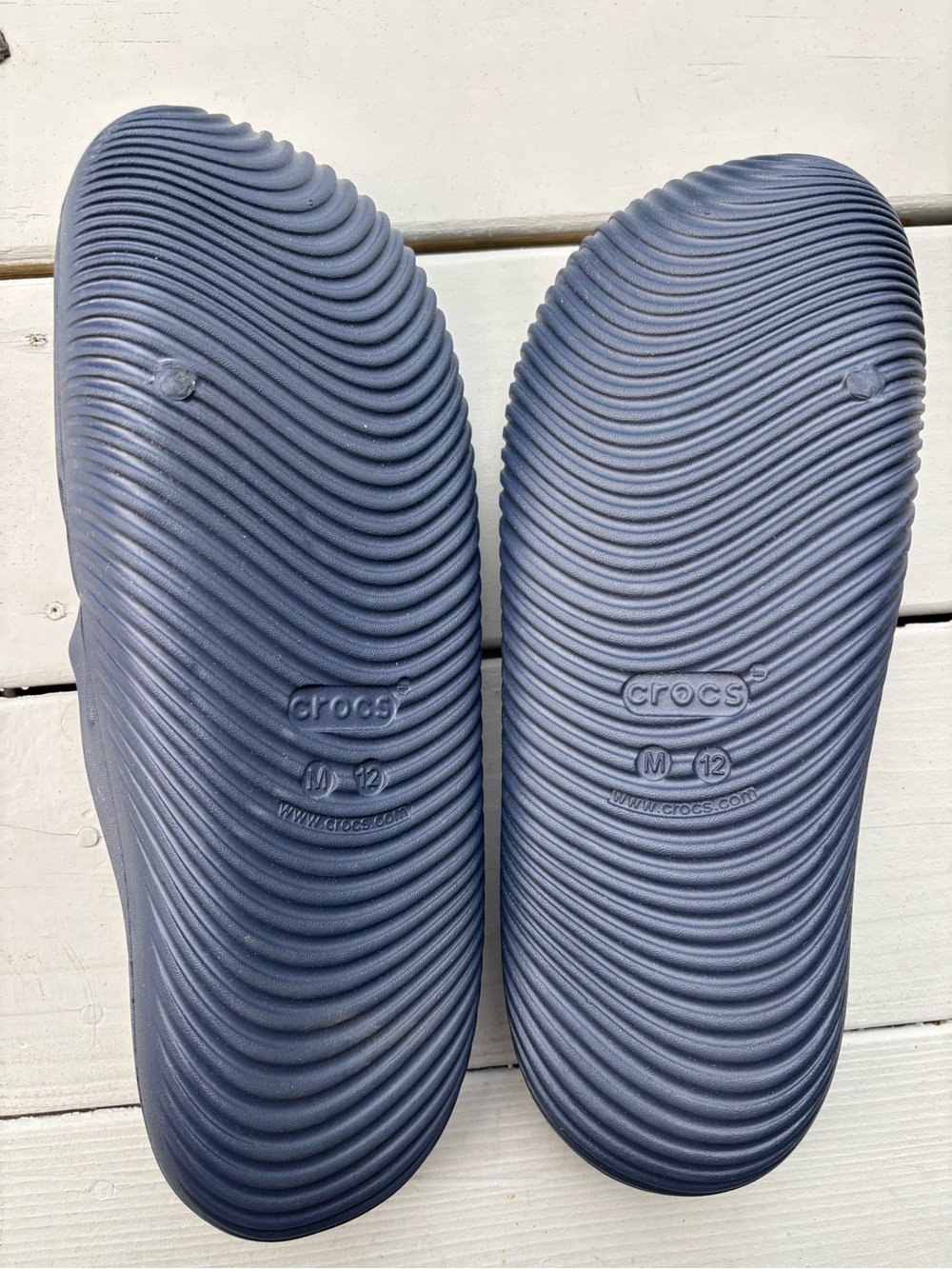Crocs Men’s Navy Slide Sandals: Brand new size 12 - Picture 2 of 3